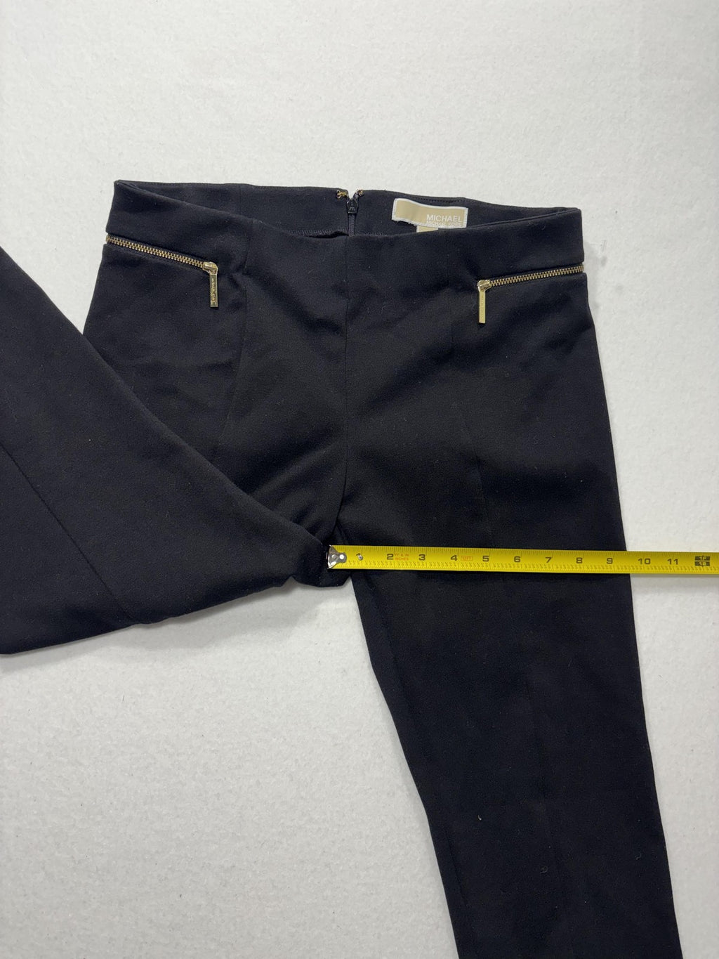 MICHAEL Michael Kors Pants Womens 6 Black Ponte Slim Ankle Zip Pocket Stretch