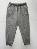 Nike Jogger Pants Mens Large Gray Fleece Elastic Waist Tapered Athletic Pockets
