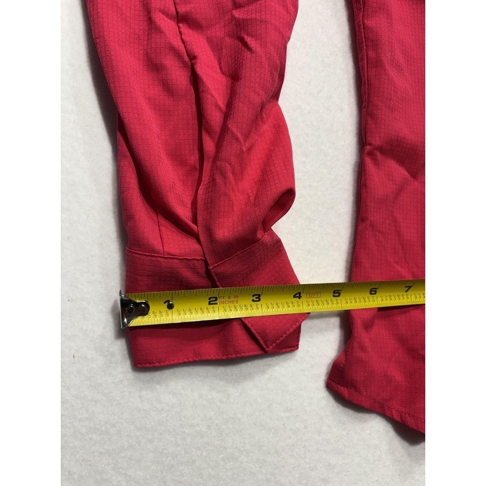 Columbia PFG Mens Large Red Long Sleeve Vented Fishing Button Up Shirt