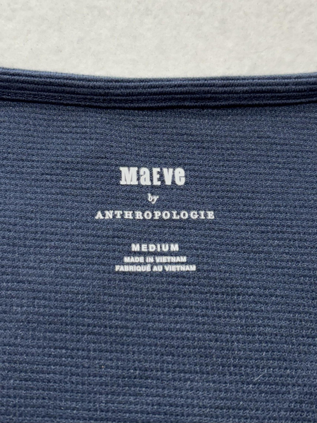 Maeve By Anthropologie Blouse Womens Medium Blue Scoop Neck Balloon Sleeve Top