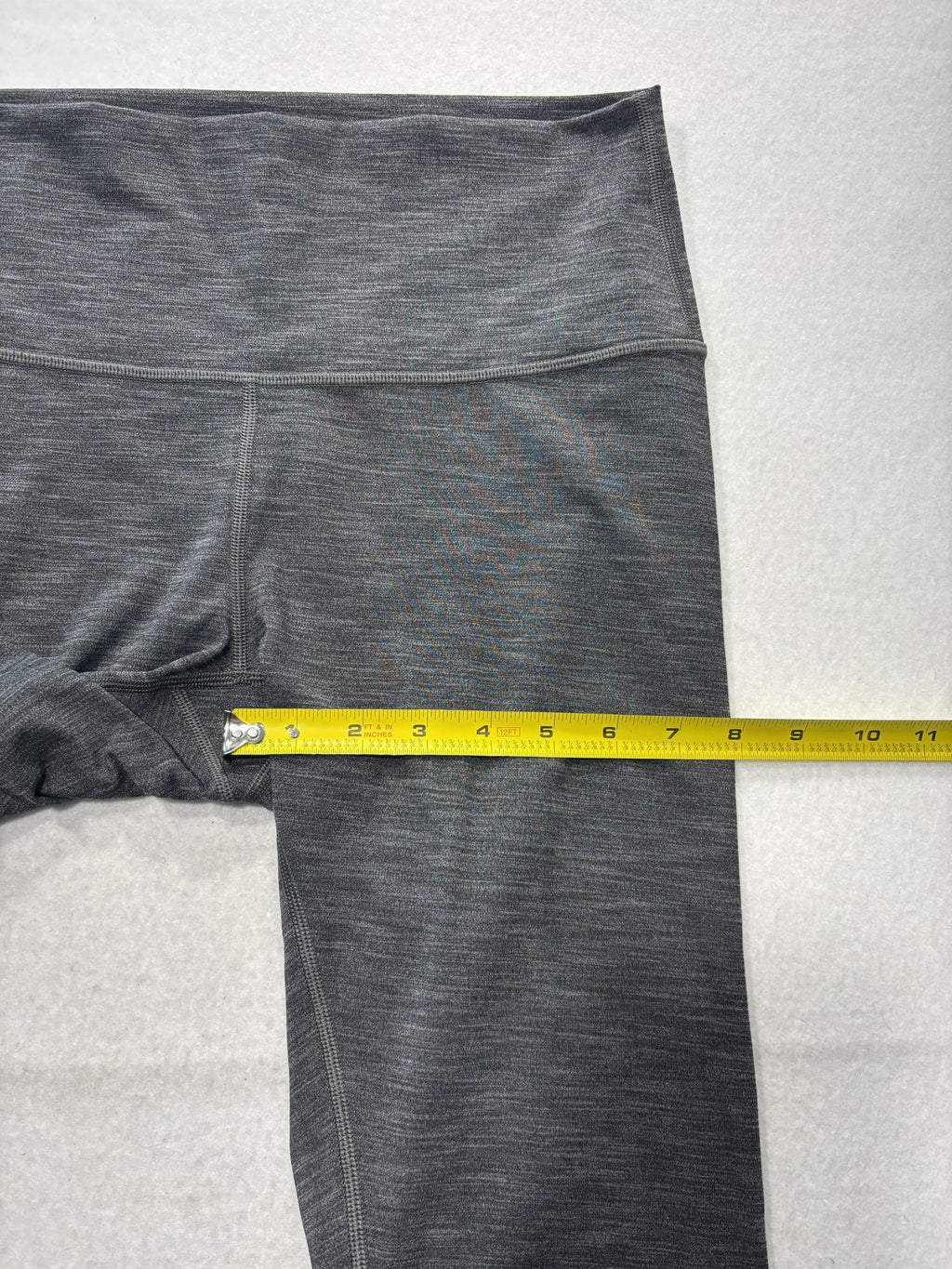 Lululemon Leggings Womens 8 Gray High Rise 27" Inseam Ankle Yoga Stretch Knit