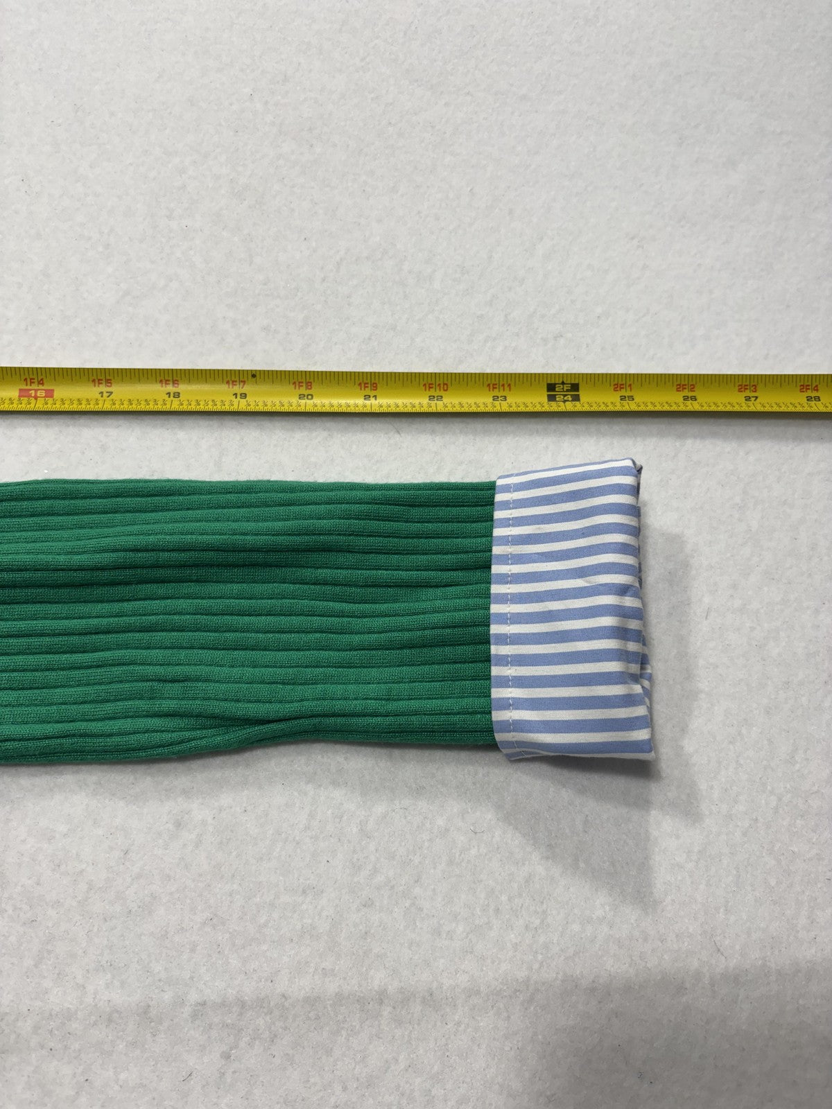 Maeve Cardigan Womens XXS Green Long Sleeve Button Front Knit Striped Cuff