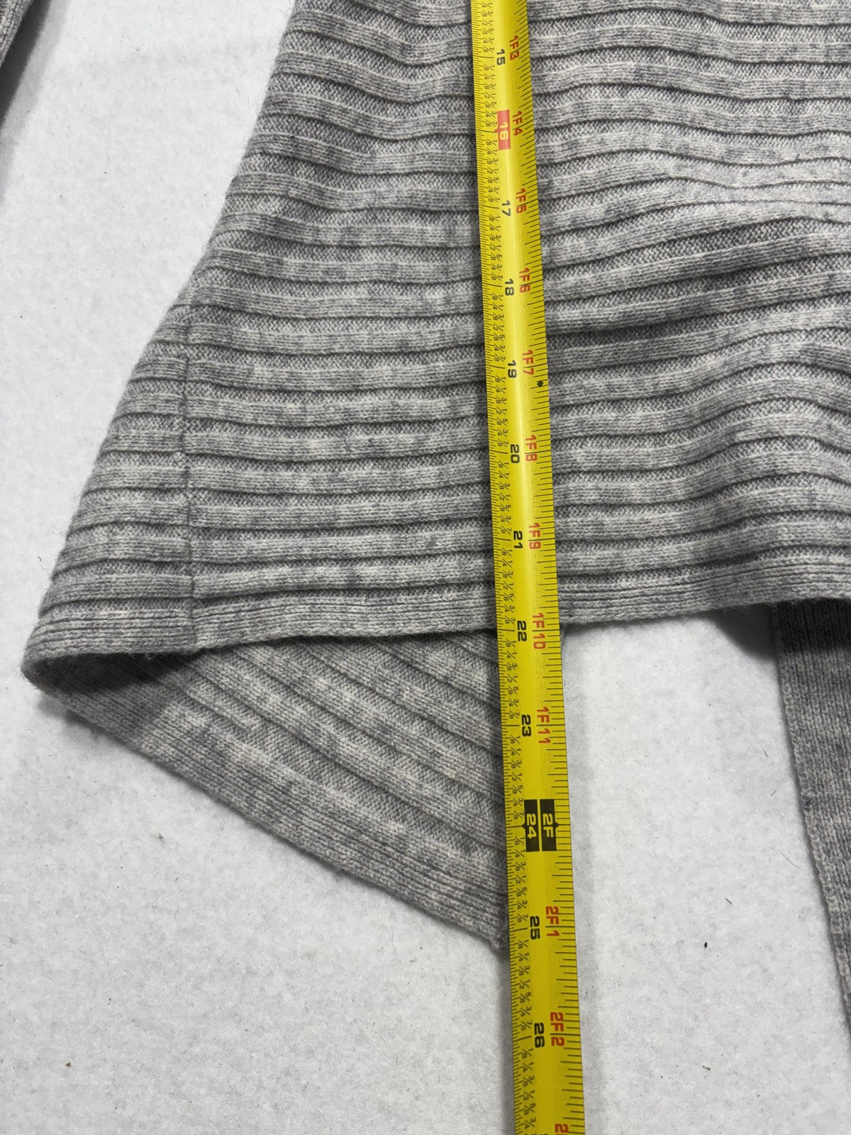 Vince Sweater Womens XS Gray Cashmere Boat Neck Belted Dolman Knit Pullover