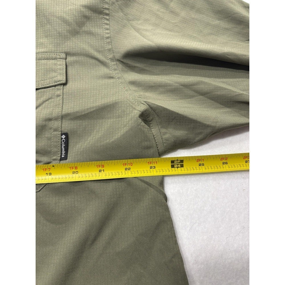 Columbia Omni-Shade Shirt Mens XL Green Long Sleeve Fishing Button Up XM2815