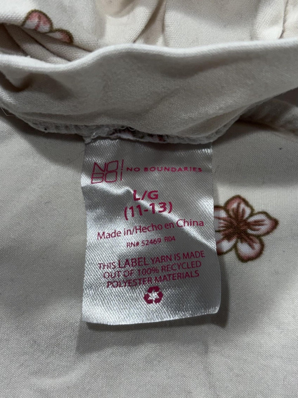 No Boundaries Girls White Floral V Neck Sleeveless Sundress L 11-13 Casual