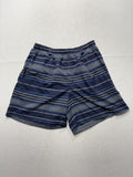 Columbia PFG Omni-Shade Swim Shorts Mens Medium Blue Stripe Fishing Lined
