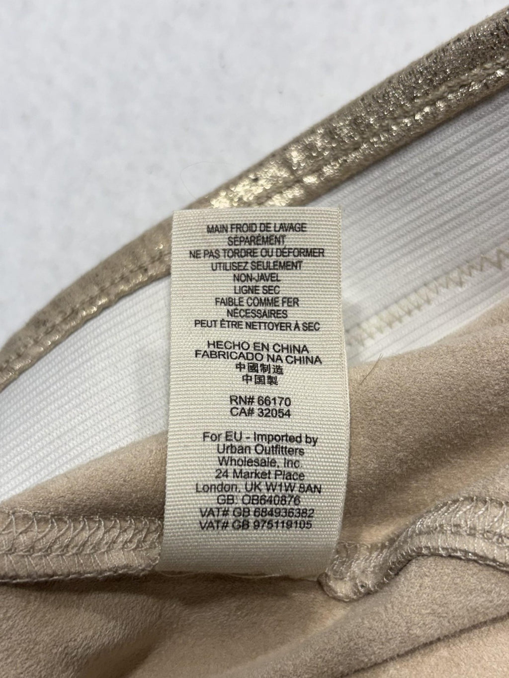 Free People Leggings Womens 27 Gold Mid Rise 31.5" Inseam Ankle Metallic Stretch