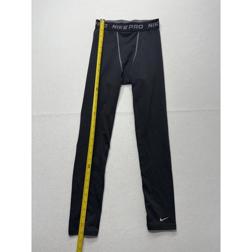 Nike Pro Compression Leggings Boys Large 14-16 Black NikeFIT Running Athletic