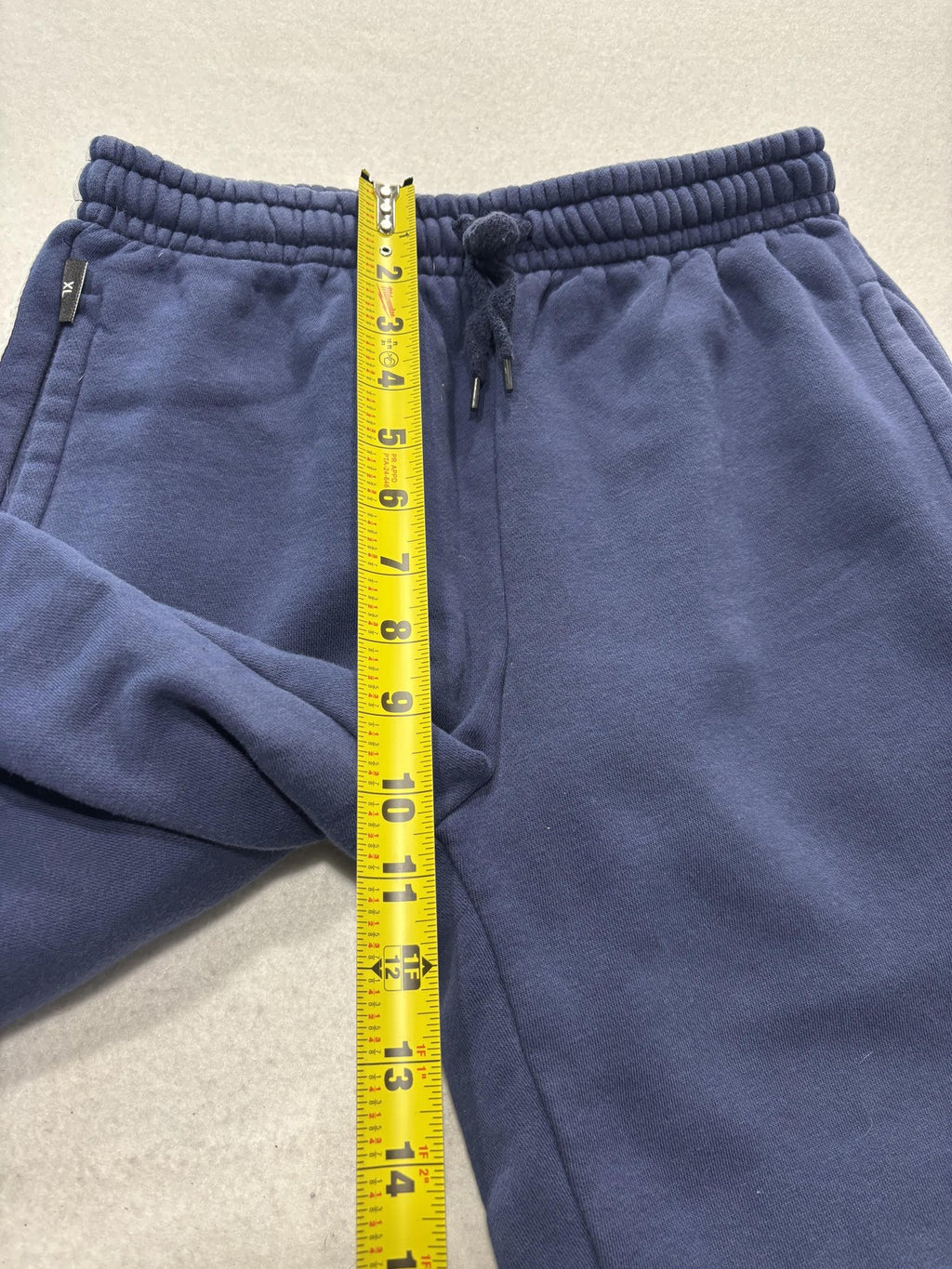 Athletic Works Pants Kids XL Blue Fleece Ankle Drawstring Side Stripe Casual