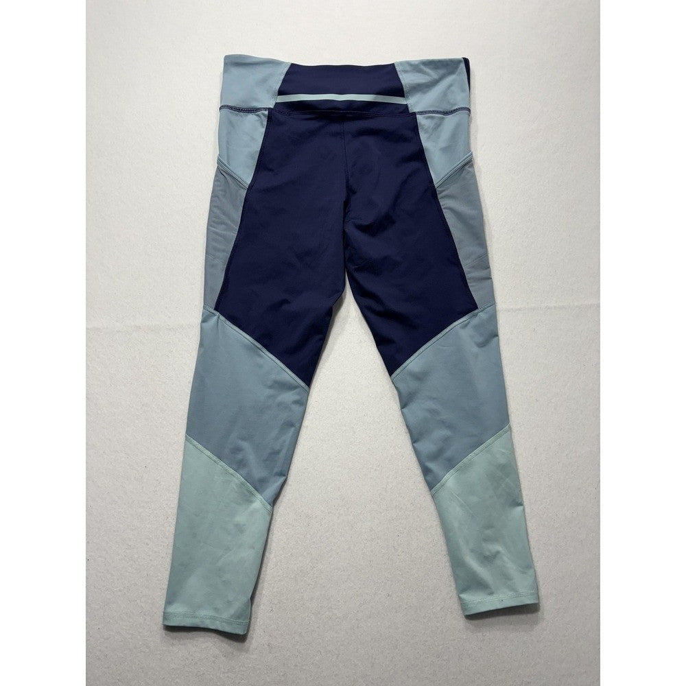 Champion Leggings Womens XL Blue Colorblock Zip Ankle Athleticwear M9217