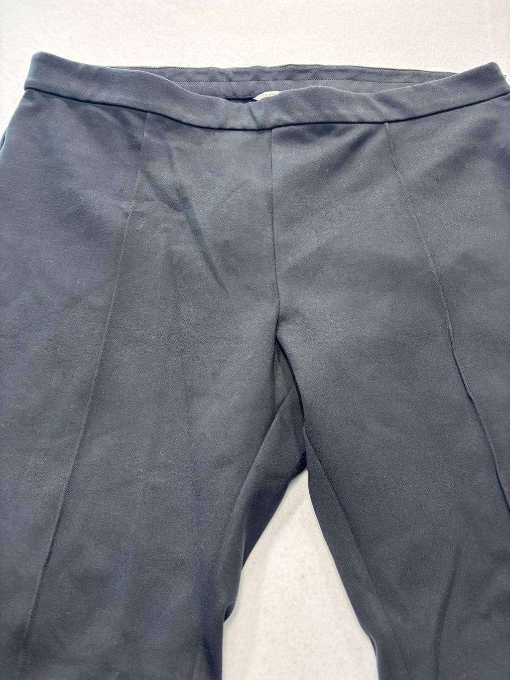 J.Crew Dress Pants Womens 20 Black Ponte Straight Leg Pull On Crop Stretch