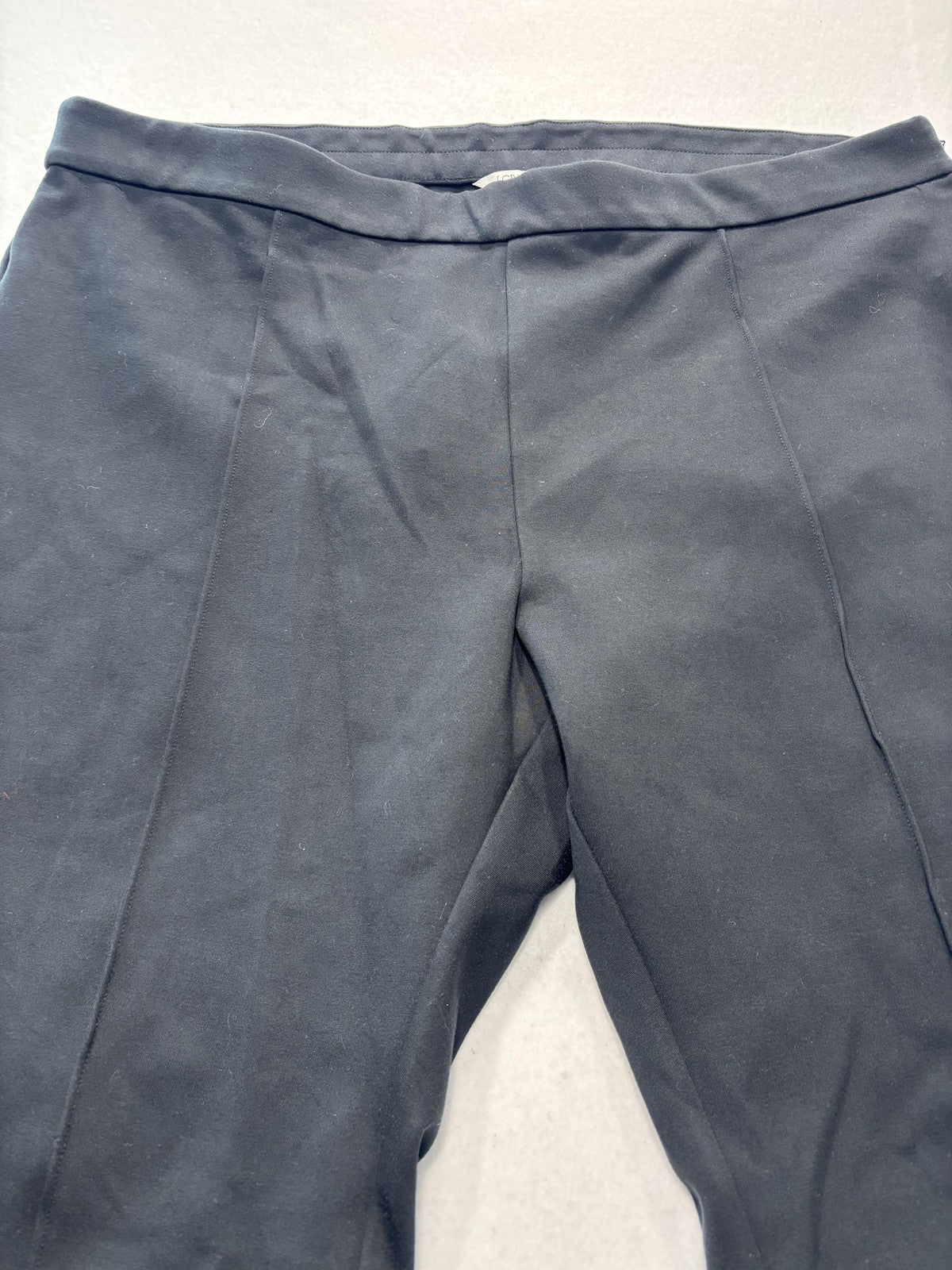 J.Crew Dress Pants Womens 20 Black Ponte Straight Leg Pull On Crop Stretch