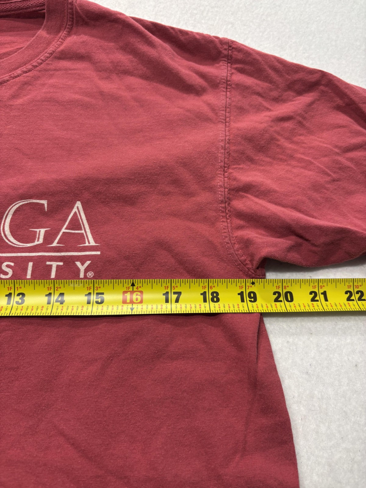 Comfort Colors Shirt Womens M Red Chi Omega Baylor University Graphic Greek Tee