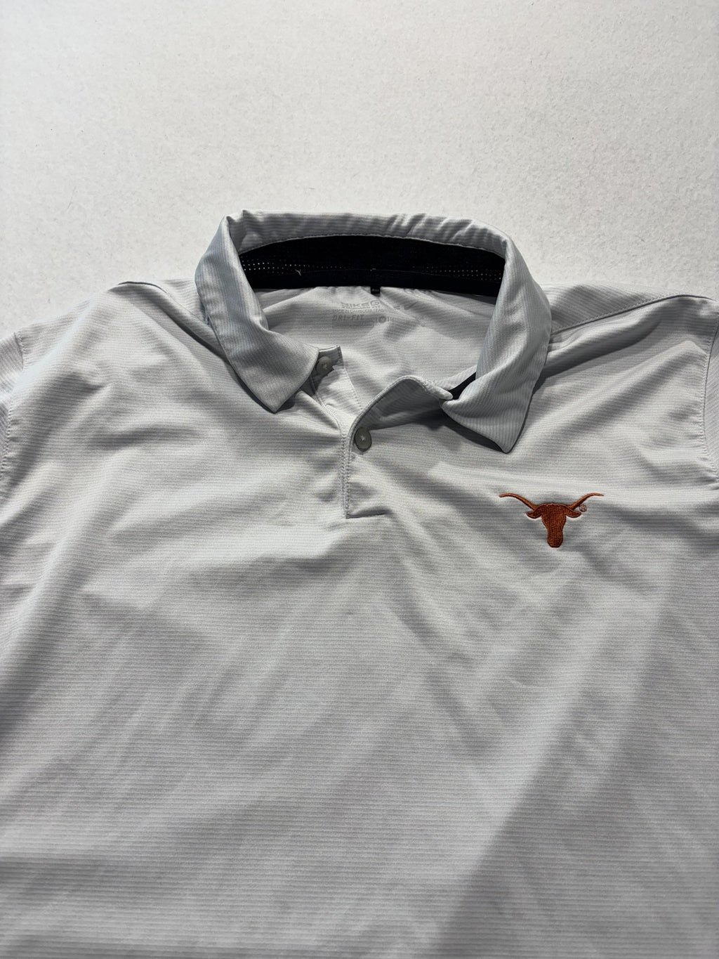 Texas Longhorns Polo Shirt Mens Medium Gray NCAA Golf Nike Dri Fit Standard Fit