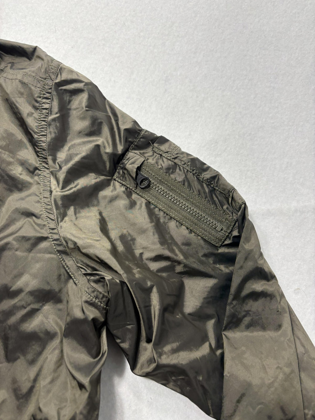 The North Face Jacket Womens Medium Green Nylon Bomber Full Zip Lightweight