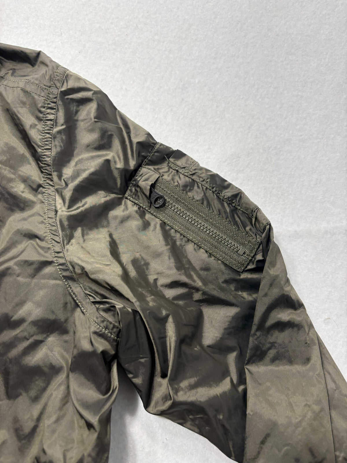 The North Face Jacket Womens Medium Green Nylon Bomber Full Zip Lightweight