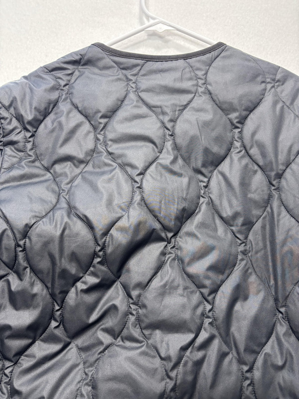 Everlane Jacket Womens XS Black Quilted Collarless Button Front ReNew Long