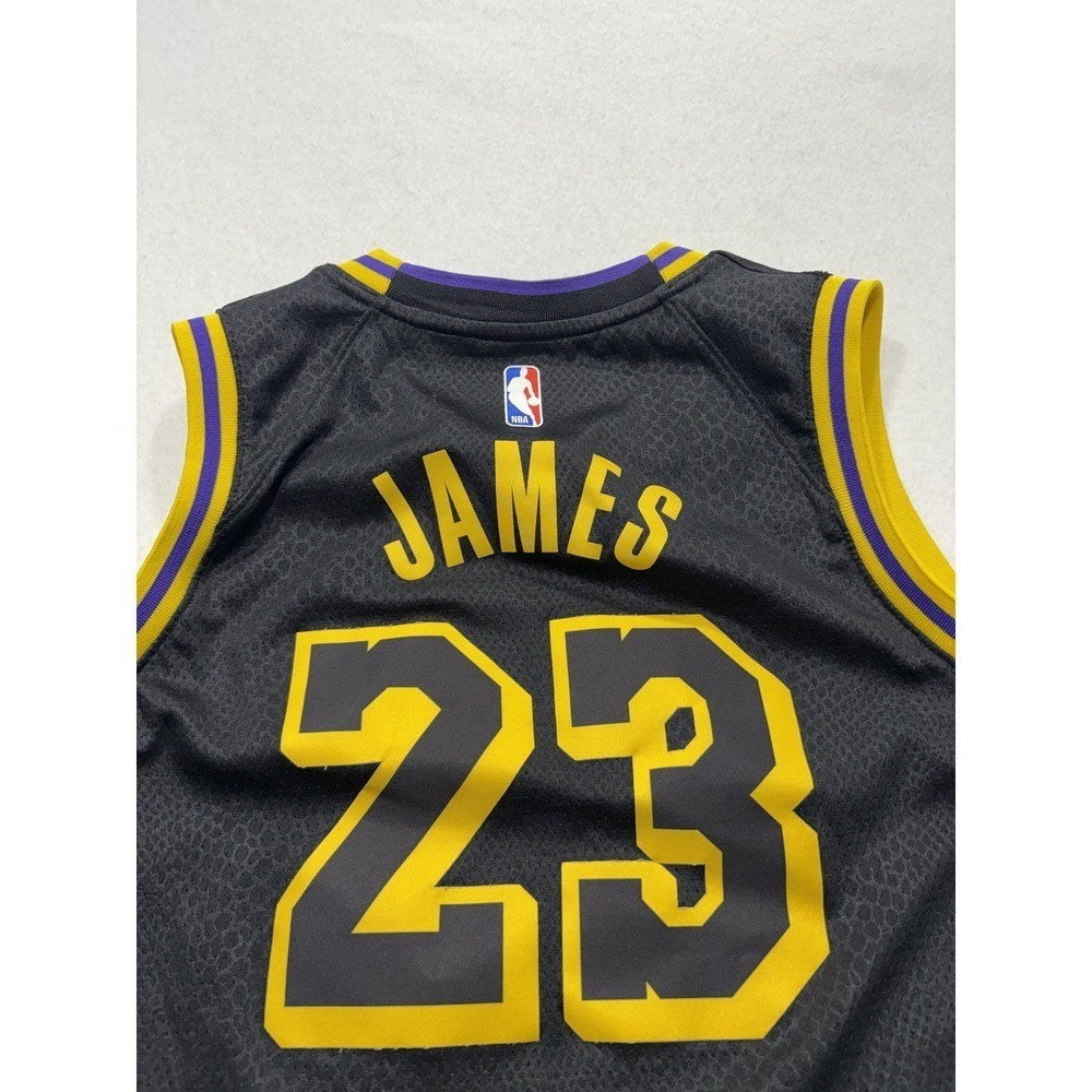 Los Angeles Lakers Jersey Boys Large Black NBA Basketball Nike LeBron James 23