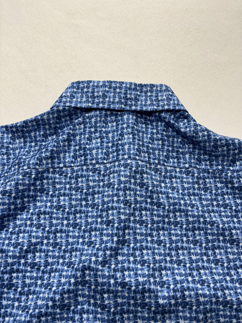 Tallia Sport Shirt Mens XL Blue Geometric Long Sleeve Button Up Stretch Casual
