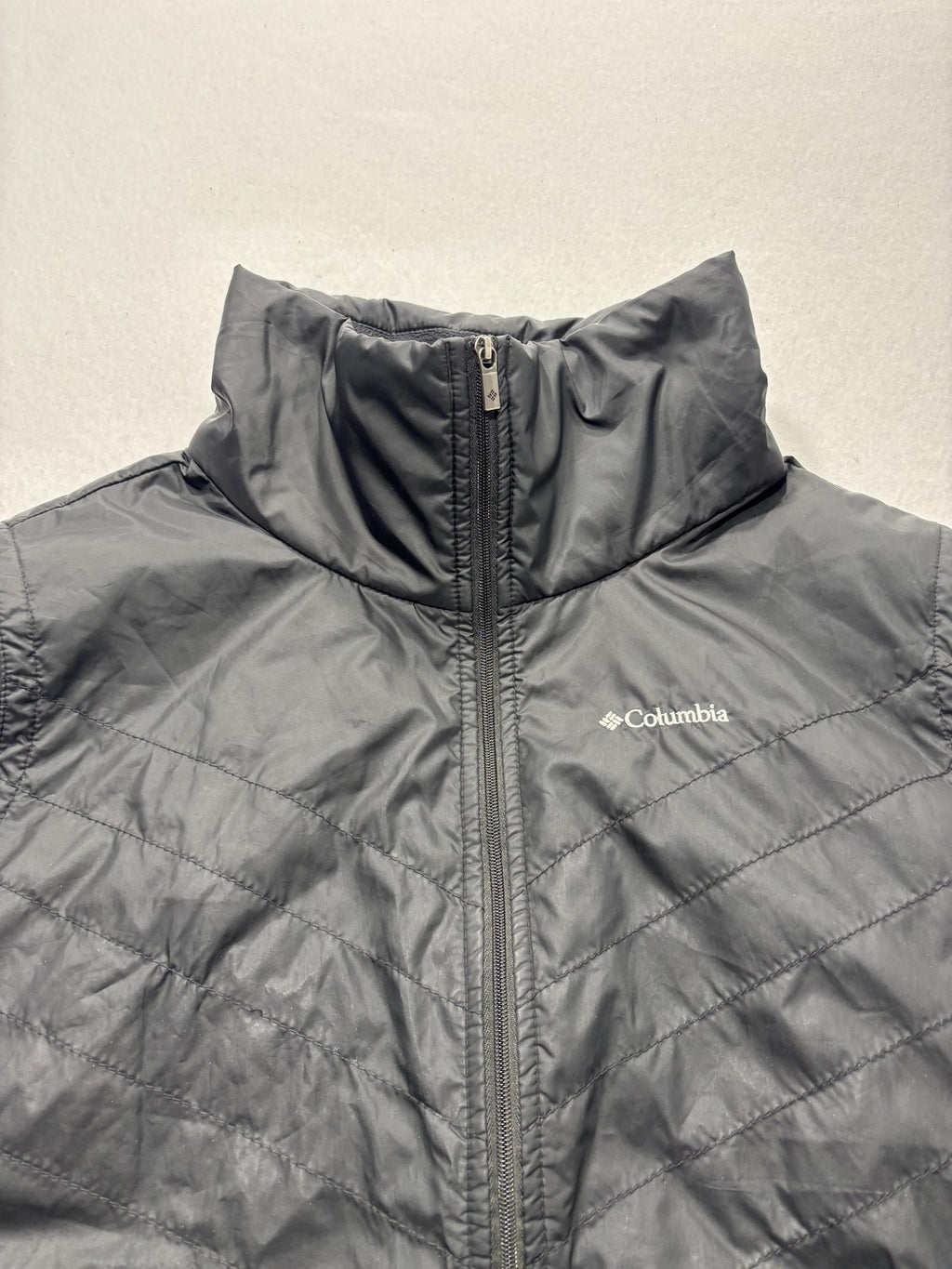 Columbia Vest Womens 2X Plus Black Quilted Insulated Full Zip Outdoor Casual