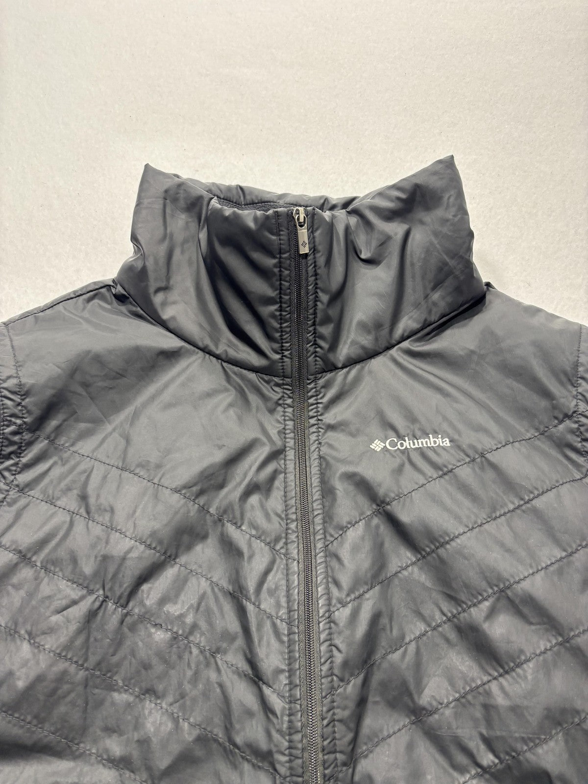 Columbia Vest Womens 2X Plus Black Quilted Insulated Full Zip Outdoor Casual