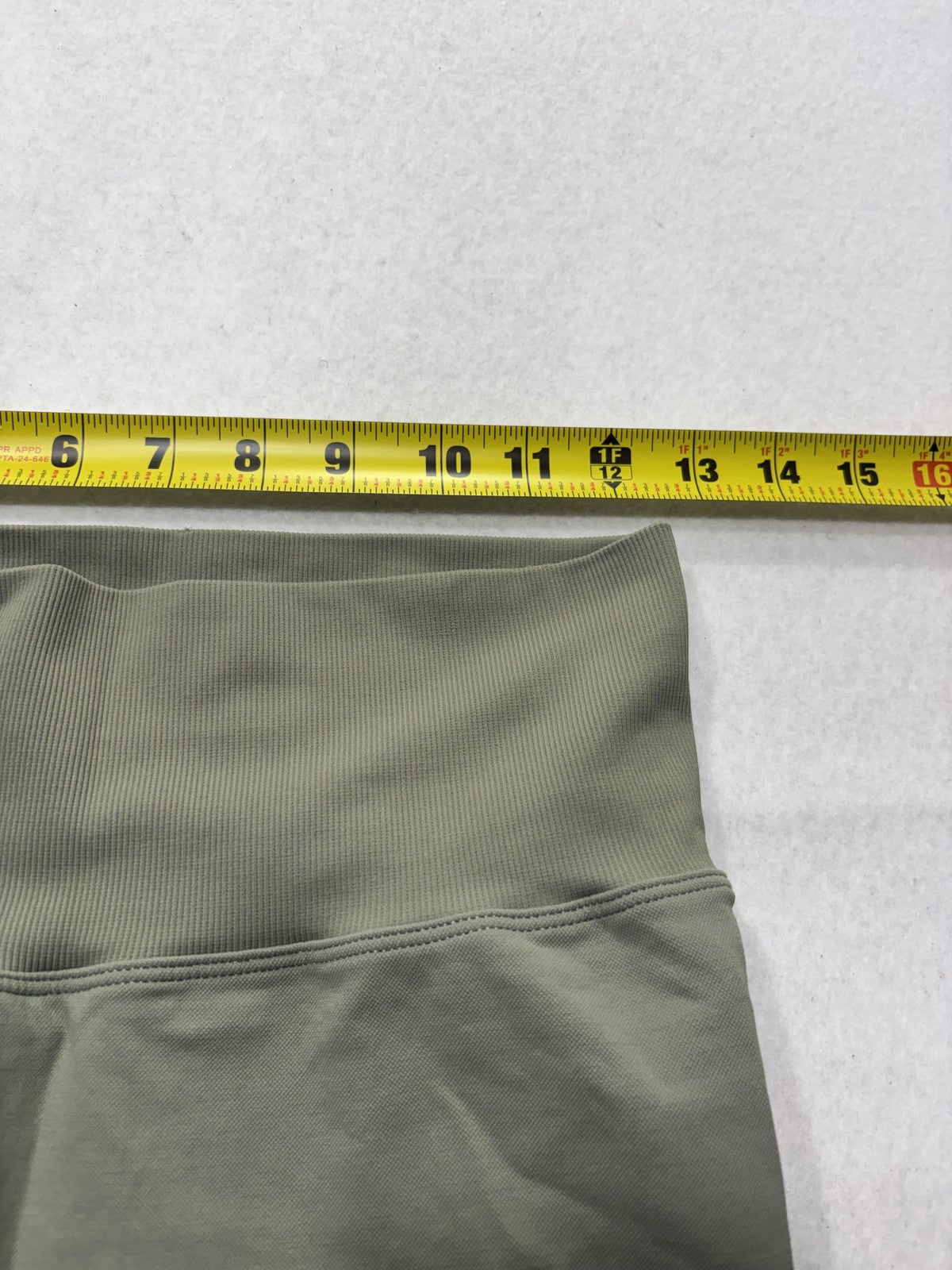 Leggings Womens Medium Green High Rise Ankle Ruched Back Stretch Athletic Yoga