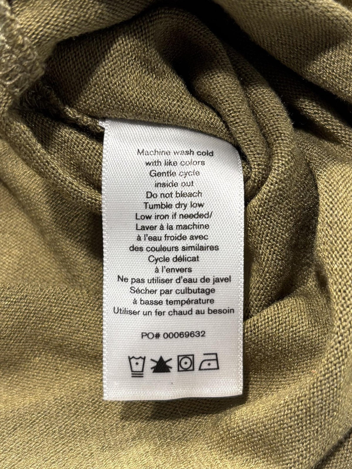 Rag & Bone Shirt Womens XS Green Crew Neck Long Sleeve Jersey Basic Tee
