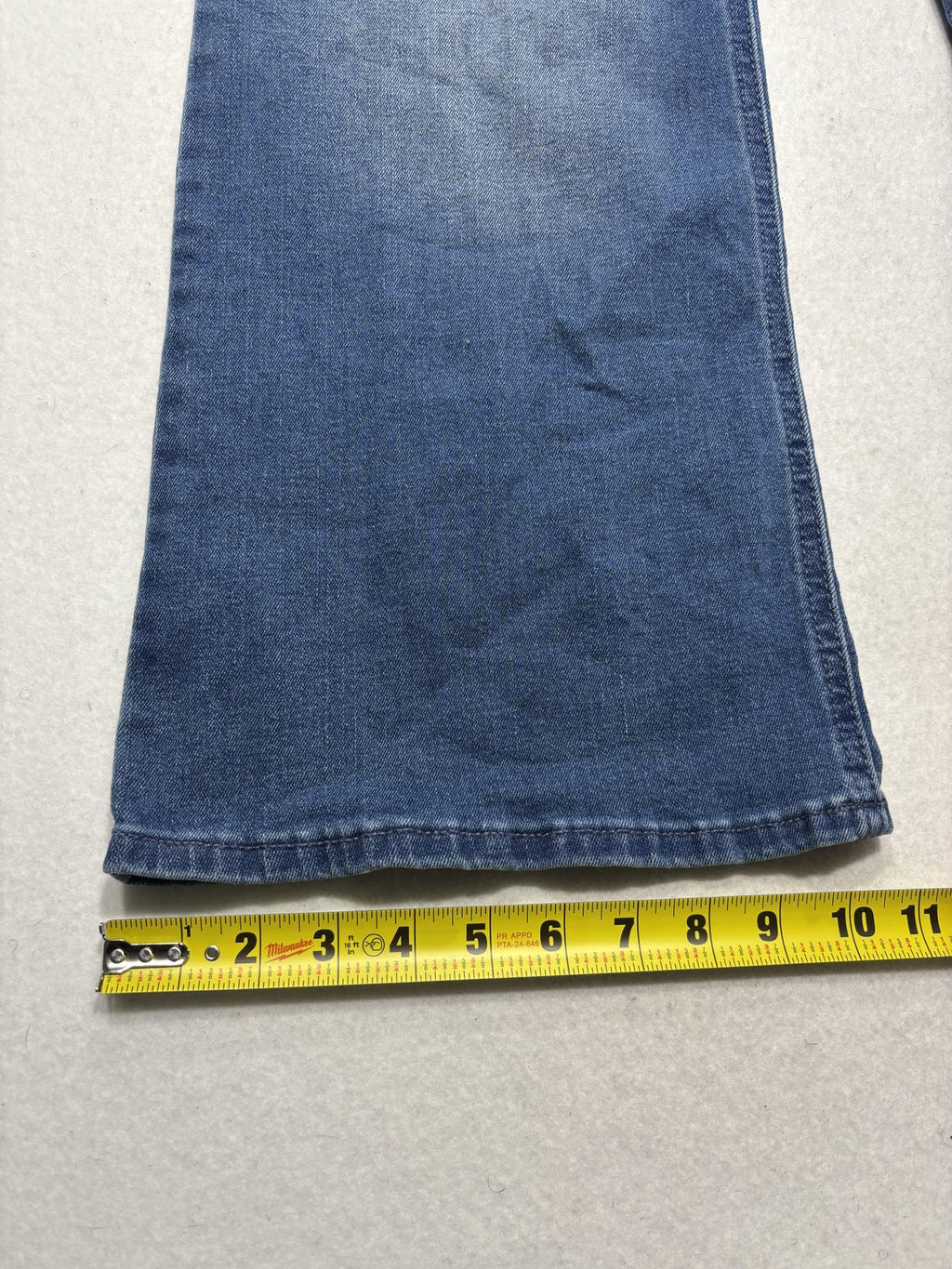 Old Navy Wow Flare Jeans Womens 20 Short Medium Wash High Rise Stretch 36x29