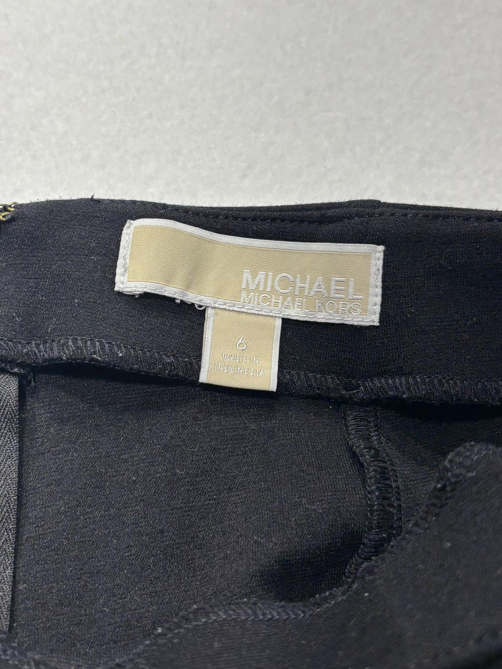MICHAEL Michael Kors Pants Womens 6 Black Ponte Slim Ankle Zip Pocket Stretch