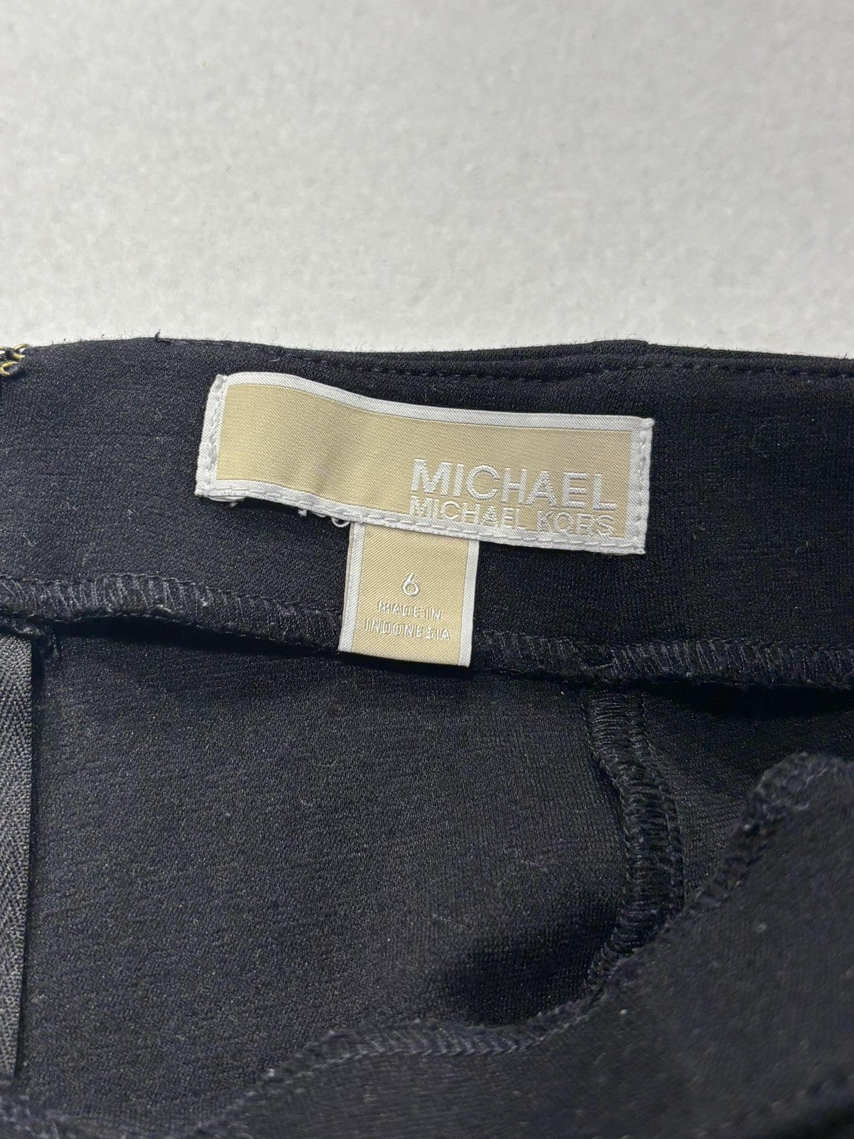MICHAEL Michael Kors Pants Womens 6 Black Ponte Slim Ankle Zip Pocket Stretch