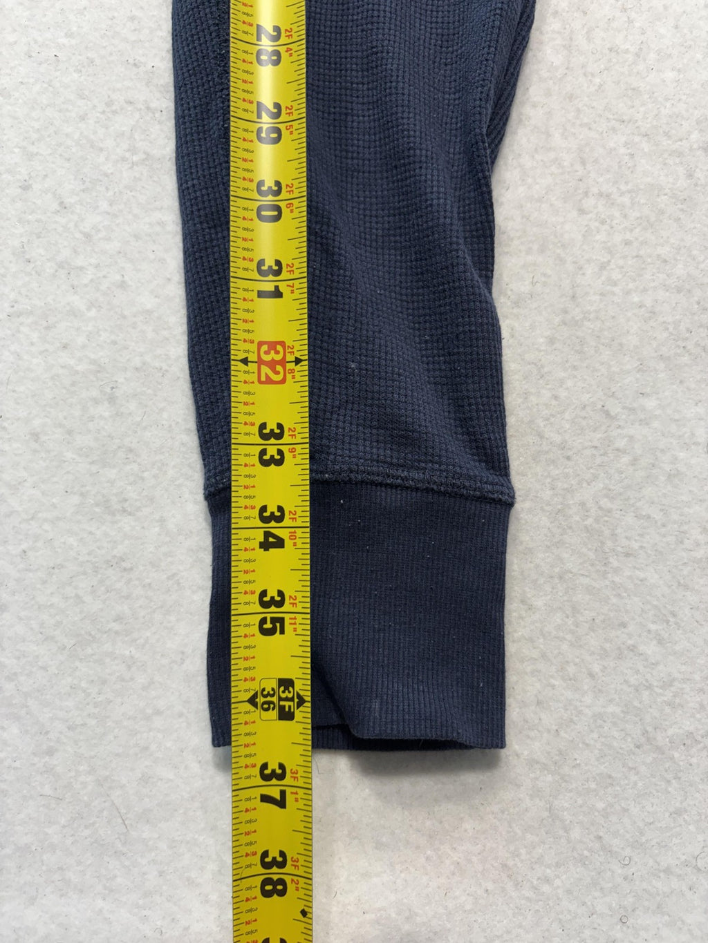 Tommy Hilfiger Lounge Pants Mens Small Blue Thermal Waffle Jogger Cuffed Logo