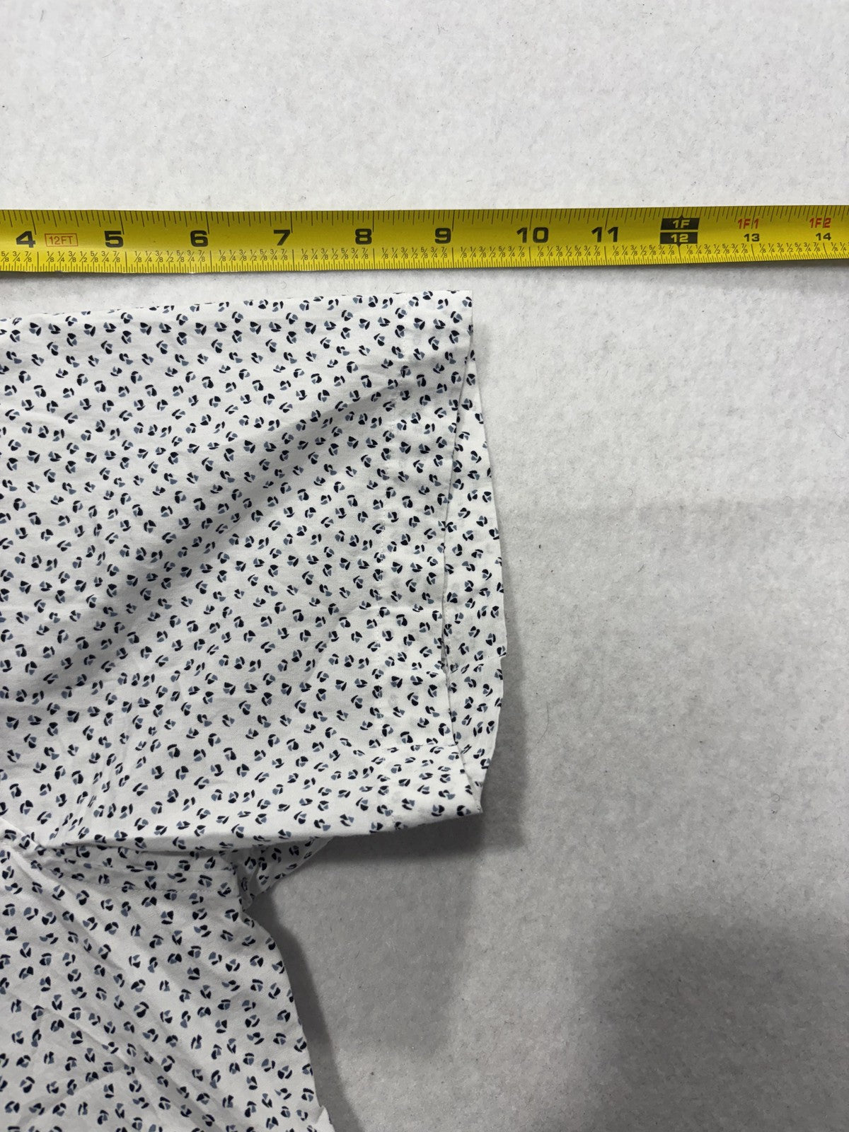 Michael Kors Shirt Mens Large White Floral Short Sleeve Button Up Slim Fit