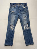 American Eagle Outfitters Tomgirl Jeans Womens 8 Medium Wash Distressed 32x28.5