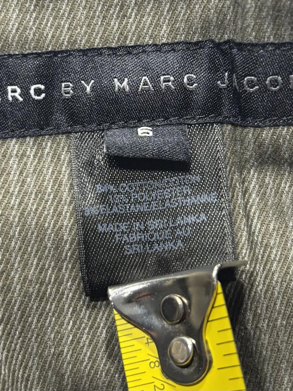 Marc By Marc Jacobs Skirt Womens 6 Green Twill Buckle Pleated A Line Knee Length