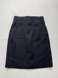 Banana Republic Skirt Womens 2 Black Stretch Knee Length Pencil Twill Work