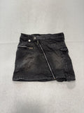 Charlotte Russe Gray Denim Cargo Utility Mini Skirt Juniors S Asymmetrical Zip