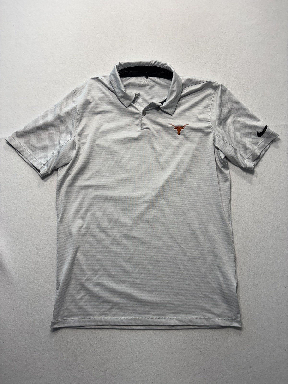 Texas Longhorns Polo Shirt Mens Medium Gray NCAA Golf Nike Dri Fit Standard Fit