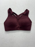 Lululemon Enlite Sports Bra Womens 34D Red High Support Crossback Zip Running