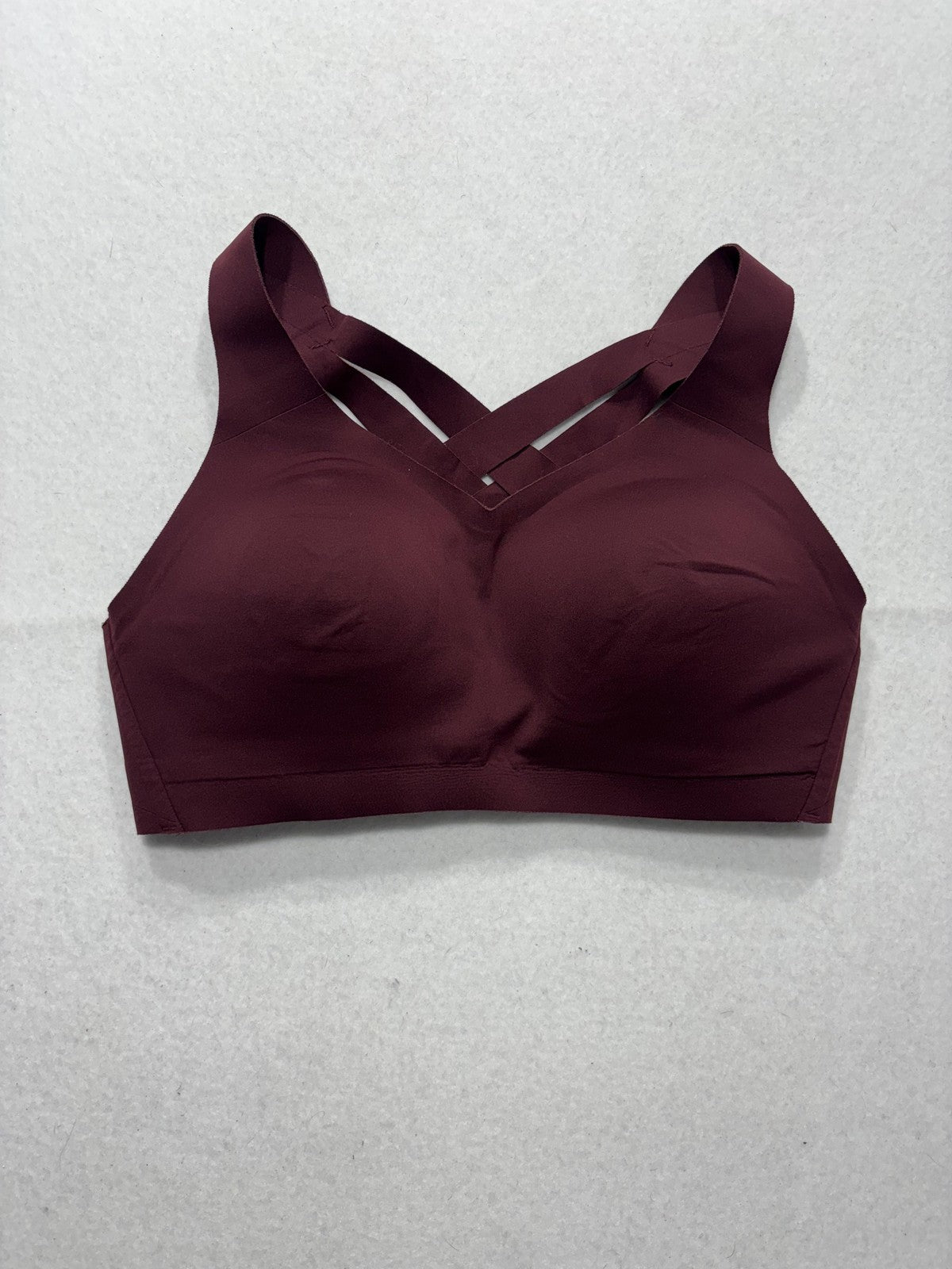 Lululemon Enlite Sports Bra Womens 34D Red High Support Crossback Zip Running