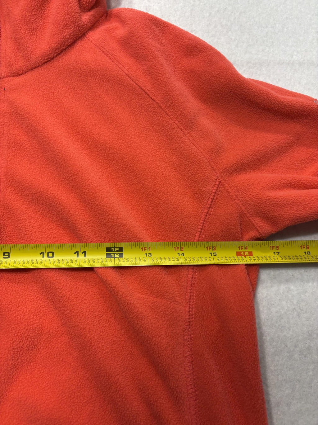 Columbia Pullover Womens Small Orange Fleece 1/4 Zip Mock Neck Long Sleeve Top