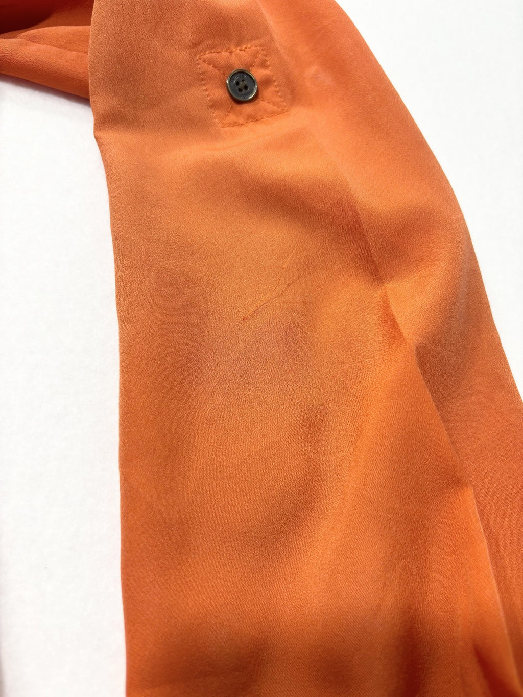 MICHAEL Michael Kors Blouse Womens Large Orange V Neck Zip Pocket Tunic Top