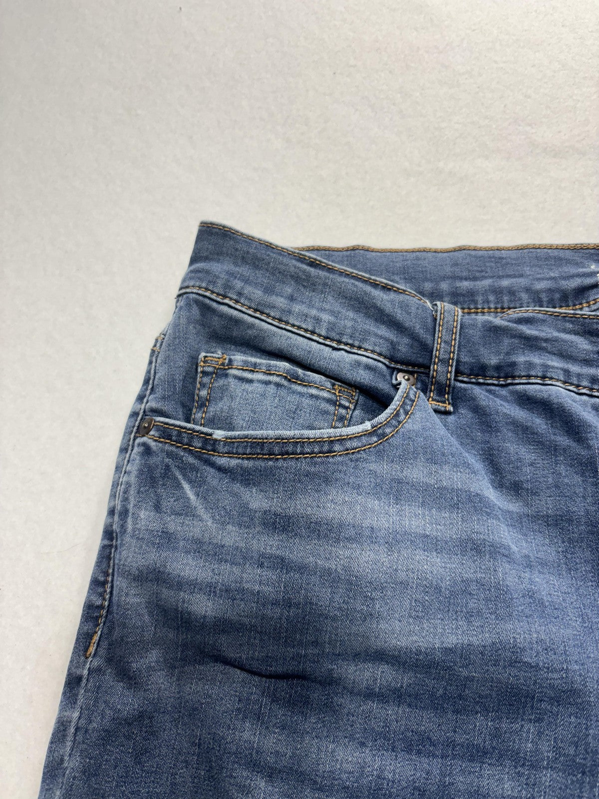Terra & Sky Jeans Womens 16W Petite Blue Medium Wash High Rise Skinny 37x26.5