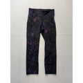 Lululemon Leggings Womens 4 Black Floral High Rise Pocket Ankle Stretch Athletic