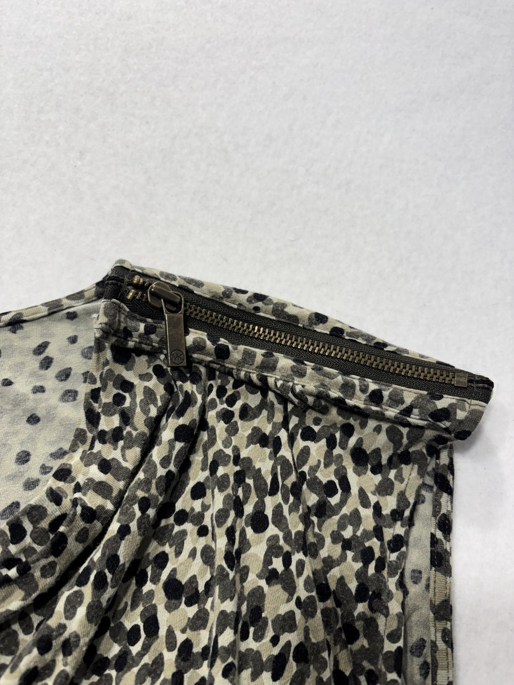 MICHAEL Michael Kors Tank Womens Medium Beige Cowl Neck Animal Print Jersey Top