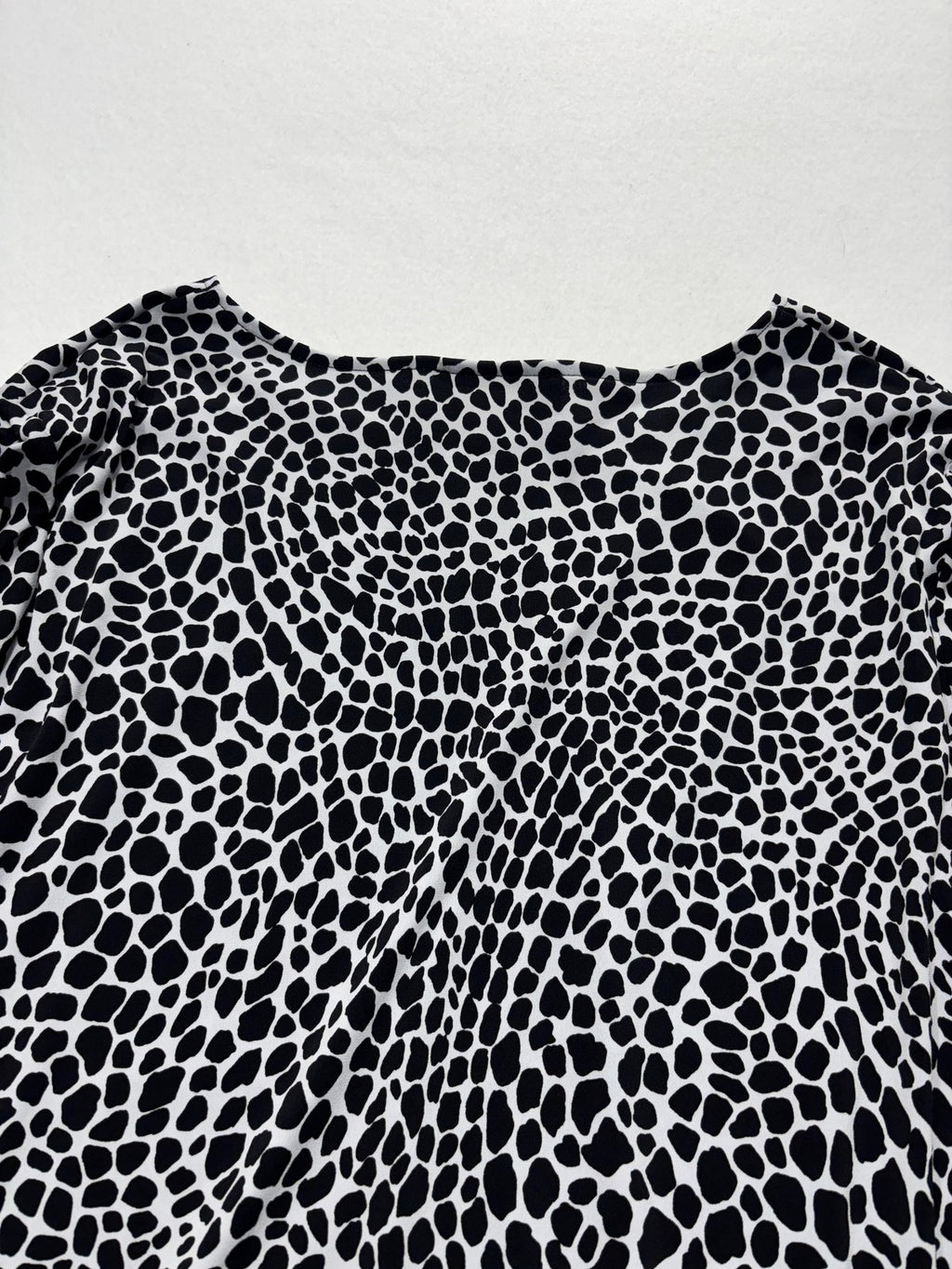 MICHAEL Michael Kors Blouse Womens 3X Black Animal Print Scoop Neck Tunic Top