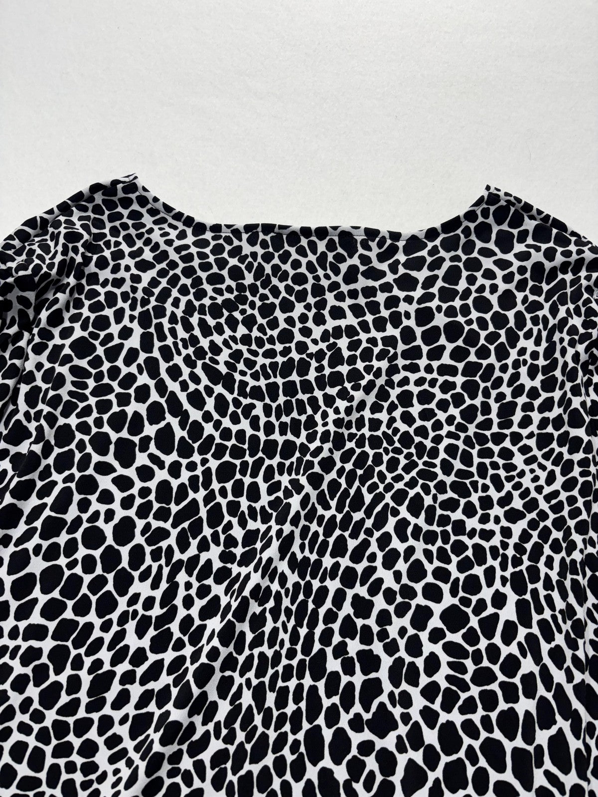 MICHAEL Michael Kors Blouse Womens 3X Black Animal Print Scoop Neck Tunic Top