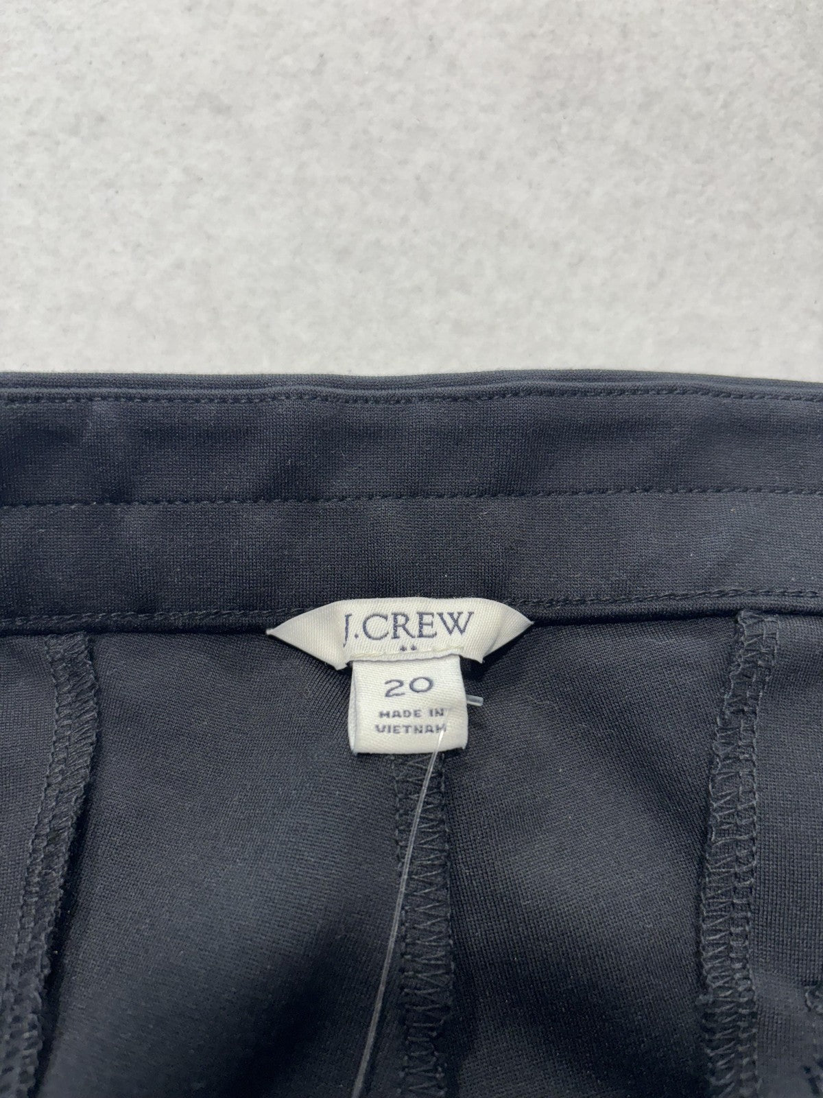 J.Crew Dress Pants Womens 20 Black Ponte Straight Leg Pull On Crop Stretch