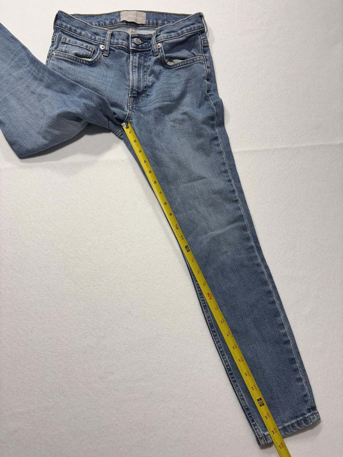 Everlane Jeans Womens 28 Blue Medium Wash Skinny Mid Rise Stretch 28x28.5