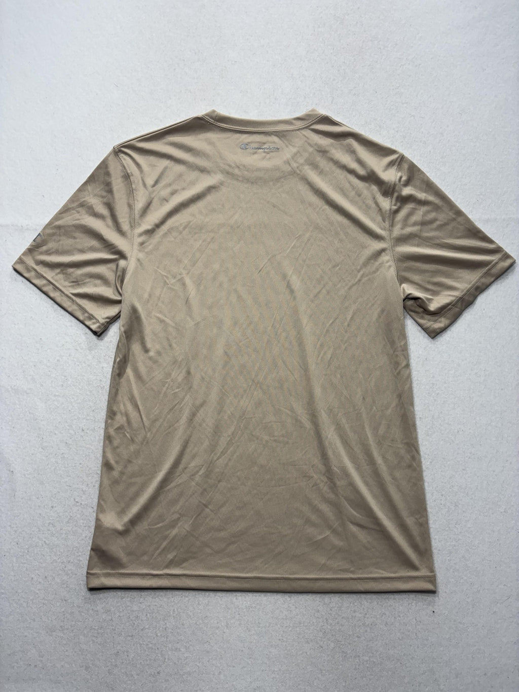 Champion Performance Shirt Mens Medium Beige Short Sleeve Athletic CW22 T-Shirt