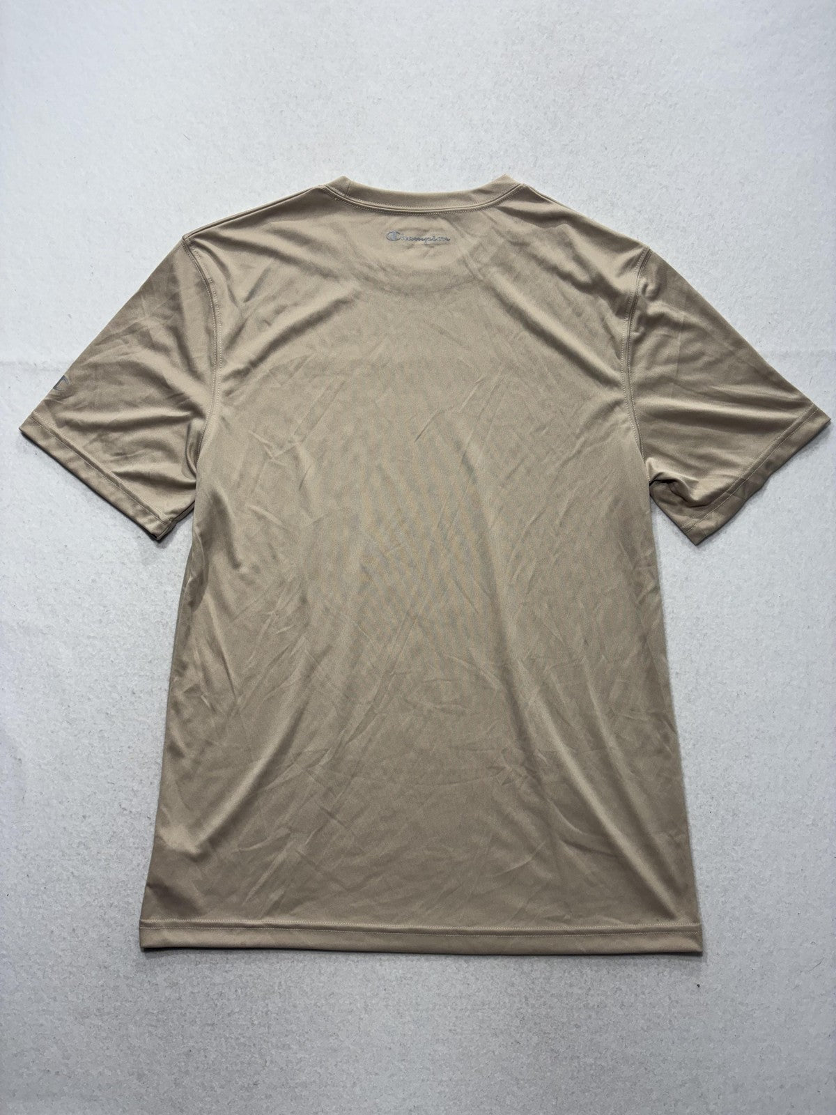 Champion Performance Shirt Mens Medium Beige Short Sleeve Athletic CW22 T-Shirt